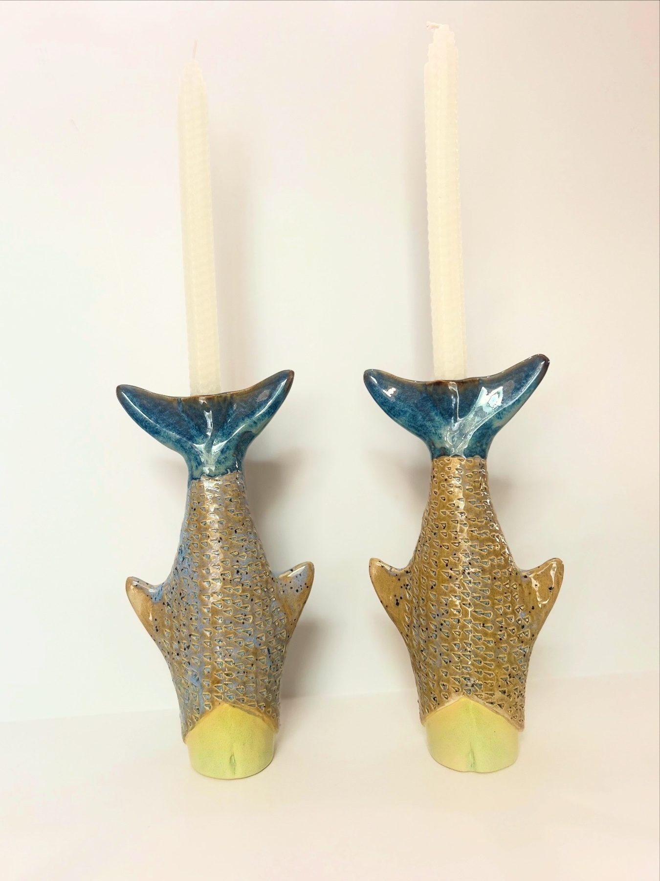 Fish tail candleholders